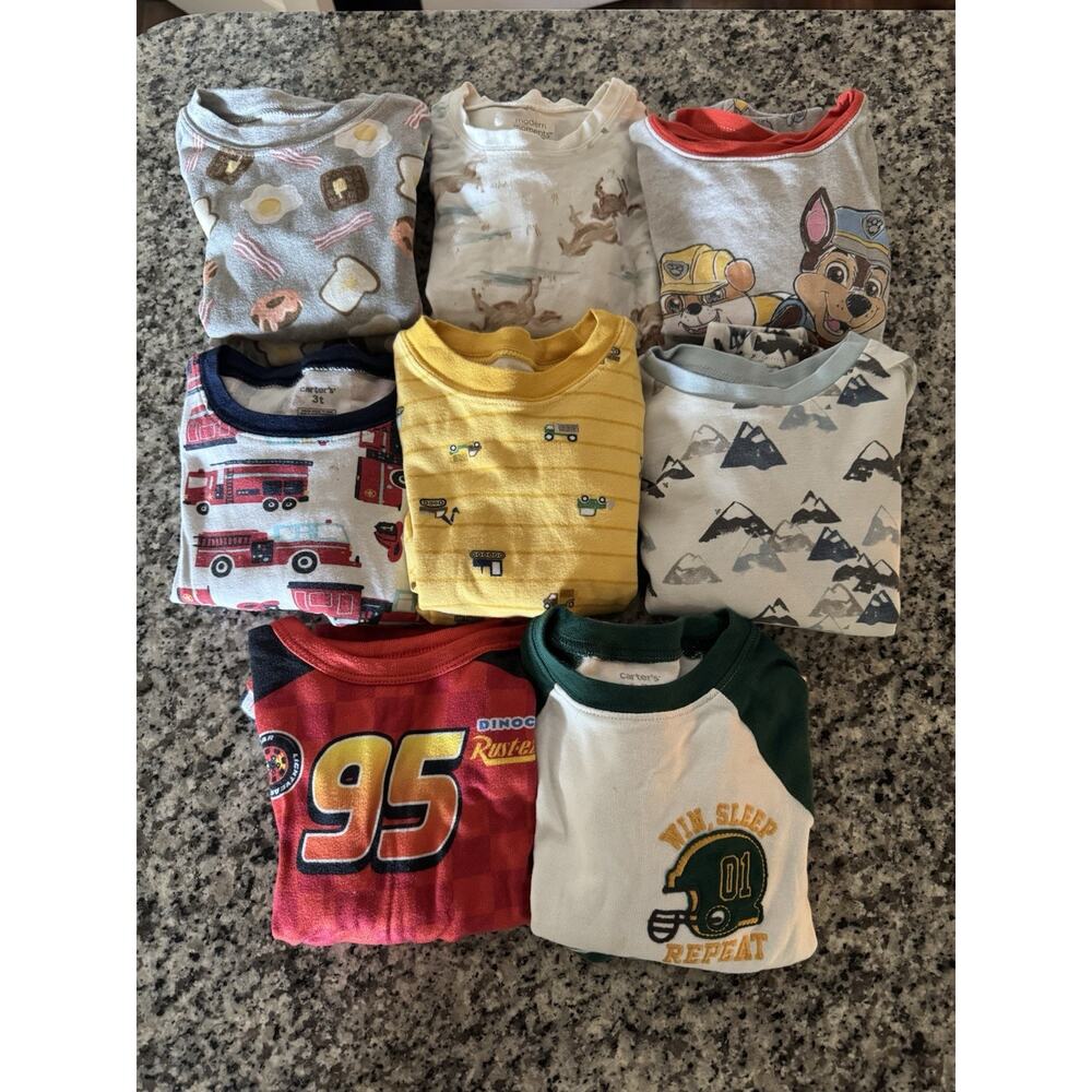 Lot of 8 Boys PJ Set Size 3T